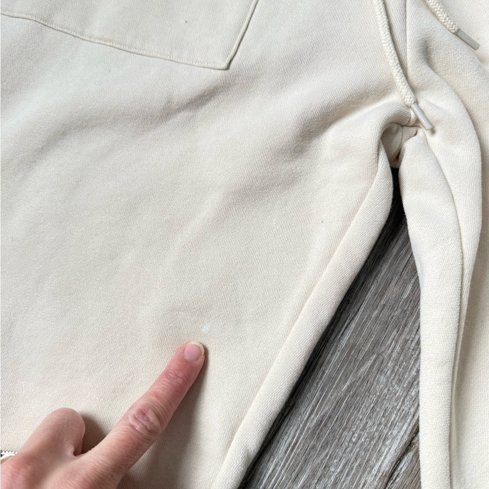 White Fox Offstage Sweatpants Pebble Cream Beige Sweatpants Joggers Size XS S - Picture 6 of 12